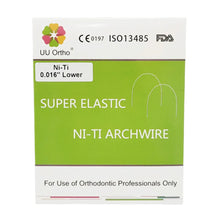 UU Ortho Super Elastic NiTi Archwires -Round Pk/10