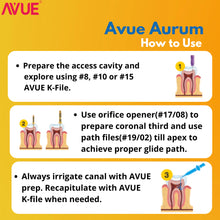 AVUE Aurum - Aurum (Gold) Heat Treated Rotary File System - Pack Of 6 Buy Dental products Online DentalMyntra