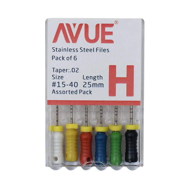 AVUE H-Files - Stainless Steel Hand Files Buy Dental products Online DentalMyntra