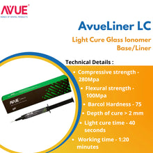 AVUE Liner LC - Light Cure Glass Ionomer Base/Liner Buy Dental products Online DentalMyntra