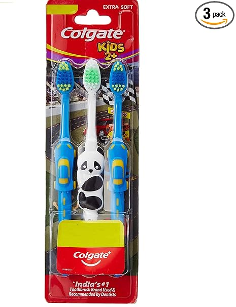 Colgate Kids Manual Toothbrush For 2+ Years, 3Pcs , With Extra Soft Bristles,Multicolour Buy Dental products Online DentalMyntra