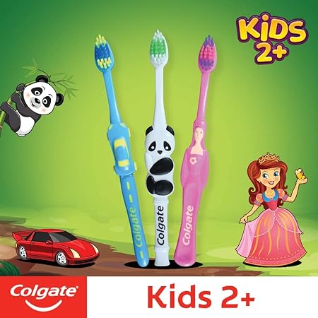 Colgate Kids Manual Toothbrush For 2+ Years, 3Pcs , With Extra Soft Bristles,Multicolour Buy Dental products Online DentalMyntra