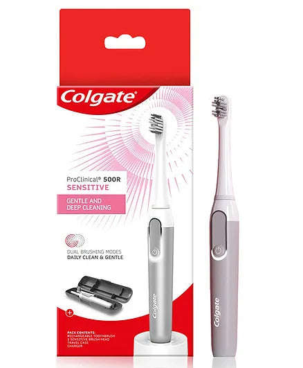 Colgate ProClinical 500R Sensitive Battery Powered Toothbrush - Grey Buy Dental products Online DentalMyntra