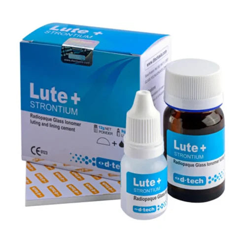 D-tech Lute Plus strontium Glass Ionomer Cement Buy Dental products Online DentalMyntra