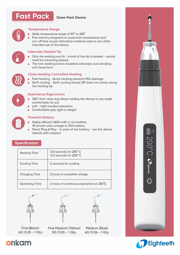 Fast Pack Pro- Down Pack Device for 3D Obturation Buy Dental products Online DentalMyntra