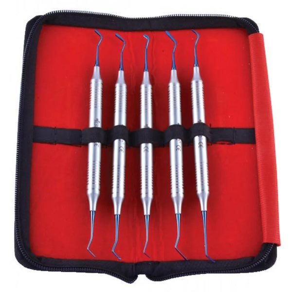 GDC Titanium Coated Composite Instrument Anterior Set Of 5 Pcs In Pouch (CIAP5) Buy Dental products Online DentalMyntra