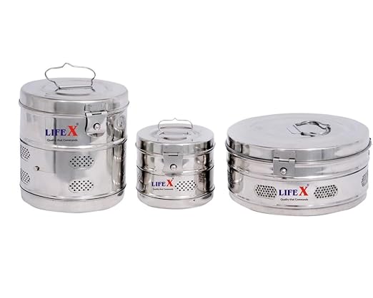 LIFE X Stainless Steel Dressing Drum (Seamless) 11x9 Buy Dental products Online DentalMyntra