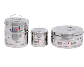 LIFE X Stainless Steel Dressing Drum (Seamless) 11x9 Buy Dental products Online DentalMyntra