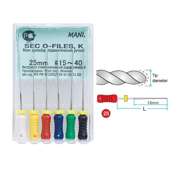 Mani Sec O K-Files 25mm Buy Dental products Online DentalMyntra