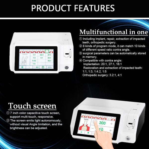 Motor Dentmark Physiodispenser - Fibre Optic Touch Screen Implant Motor Buy Dental products Online DentalMyntra