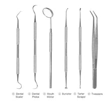 PROSCO Dental Instruments Kit Stainless Steel Mouth Mirror Probe Scaler Set Dental Examination Tooth Clean Oral Care Hygiene 6 Pcs. Set Buy Dental products Online DentalMyntra