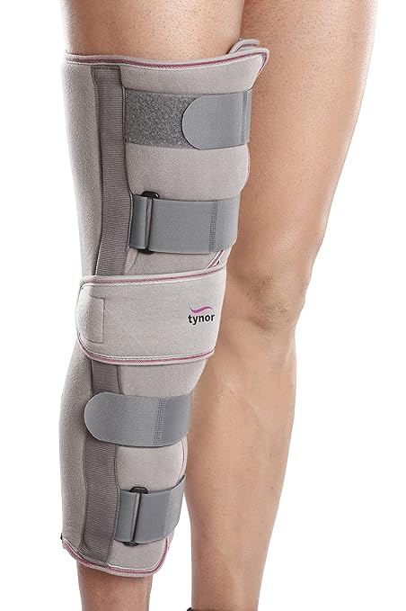 TYNOR Knee Immobiliser 22"/56cm, Grey, Small, 1 Unit Buy Dental products Online DentalMyntra