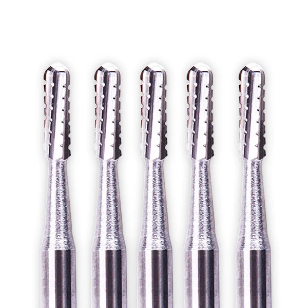 NewDiamond Cross-Cut Round End Straight Carbide Bur FG-1558 (Pack of 5)