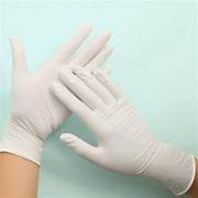 LATEX GLOVES BLUE AND WHITE SIZE SMALL AND  WHITE